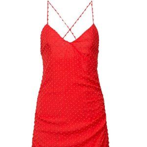 Alice + Olivia Red Polka Dot Mini Dress, Size 4